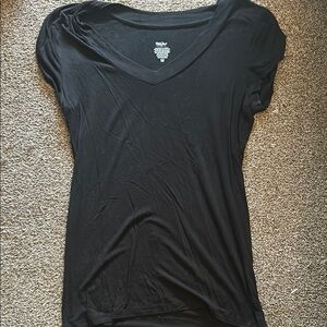 Women's Black V-Neck Top